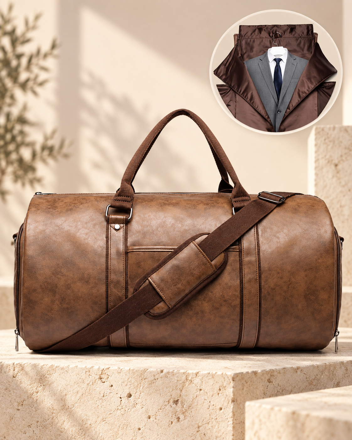 Prestige — Sac de voyage porte-costume effet cuir